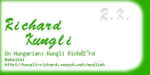 richard kungli business card